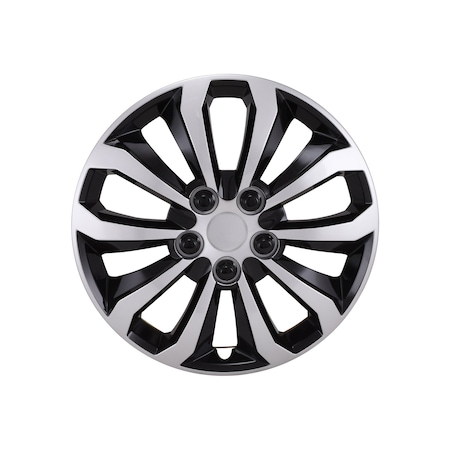 Coast2Coast WHEEL COVER, WC 10 SPOKE, SIL/BLK 14, SET OF 4 106114SB